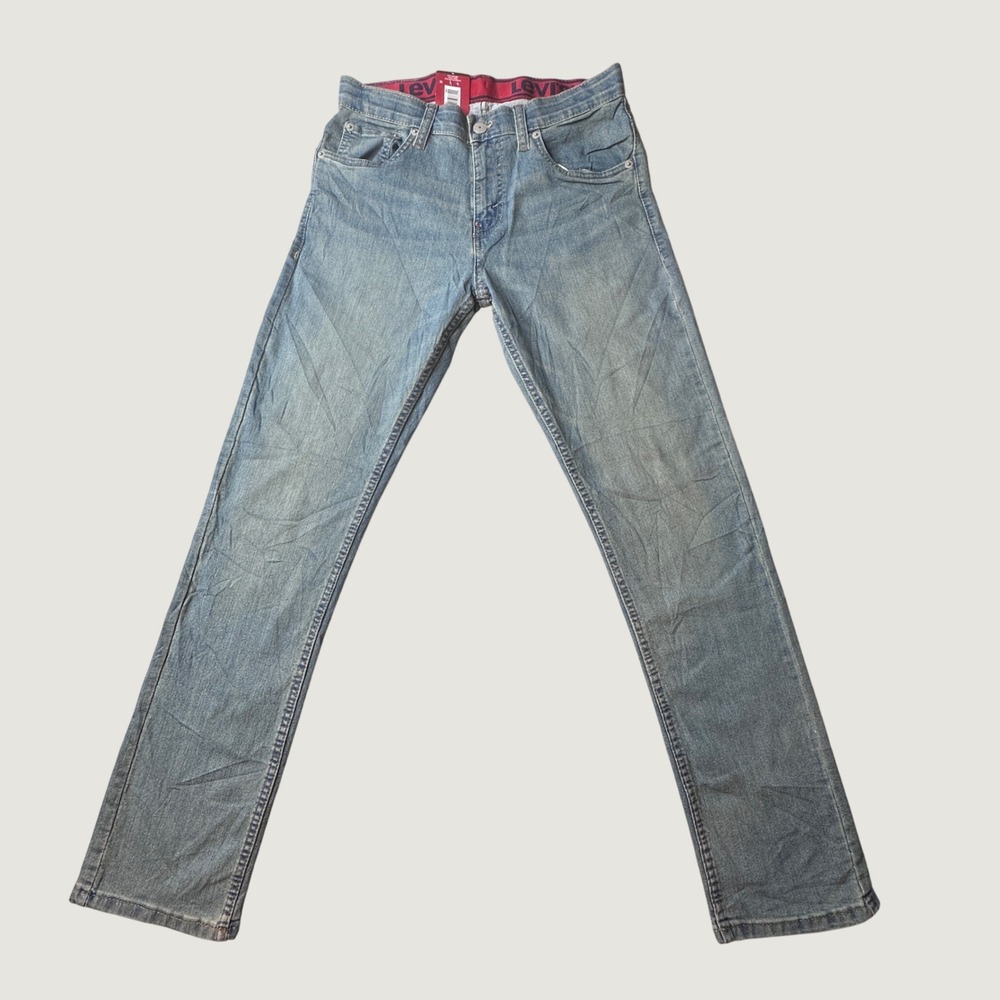 Levi's 511 Jeans Boys 16 Slim Light Wash Blue Stretch Adjustable Waist Kids NEW